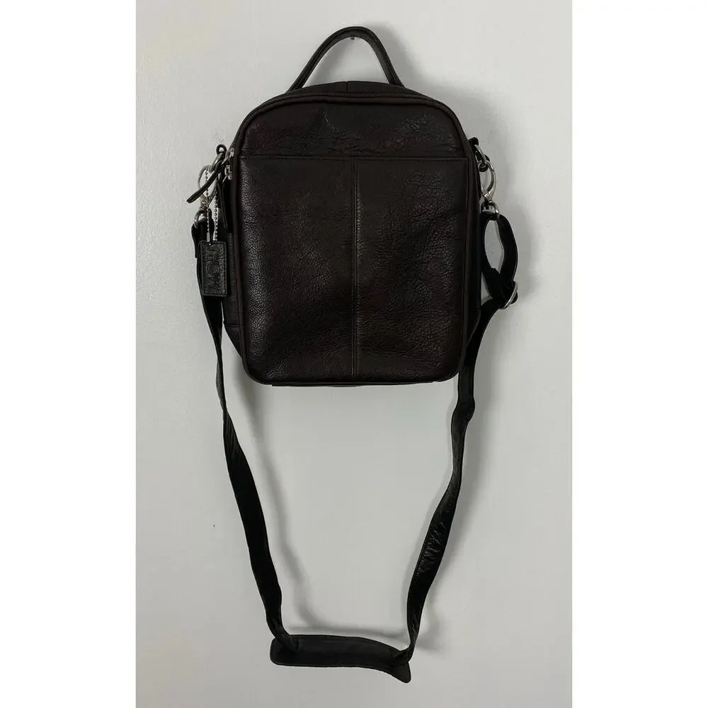 Mori Luggage genuine leather small travel crossbody messenger bag